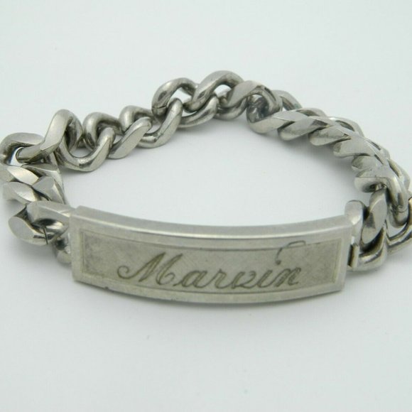 Speidel Other - SPEIDEL Silver Tone ID Bracelet Classic Curb Link